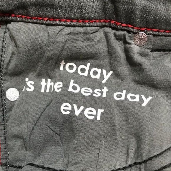 NWOT Peace Love World Two Tone Side Slit Fray Edge Wide Leg Cotton Stretch Jean - Picture 14 of 15